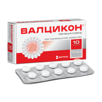 Валцикон таблетки п.п.о. 500мг N10