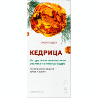 Vitateka Смолка кедровая натуральная Кедрица природная жвачка таблетки 0,8г N4