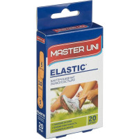 Лейкопластырь Master Uni ELASTIC бактерицидный на тканевой основе N20 (56х19мм-5шт,72х19мм-10шт, круглый 22мм-5шт)