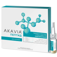 Akavia Пептид Сыворотка от отеков лица и области вокруг глаз лимфодренажная Anti-Puffiness конц. амп. №12 + активатор 50мл