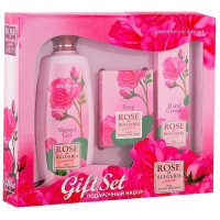 Rose of Bulgaria набор N5 мыло натуральное косметическое 100г + гель для душа 330мл + крем для рук 75мл