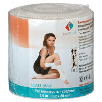 Бинт эластичный среднего растяжения 5мх8см с застежкой Tonus Elast