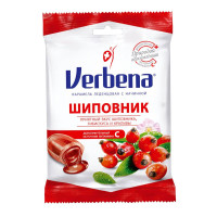 Вербена карамель леденцовая с начинкой шиповник и витамином С 60 г