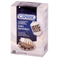 CONTEX Презервативы Extra Sensation с крупными точками и ребрами №18