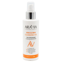 Aravia Laboratories Гель очищающий с aha&bha кислотами  aha&bha cleansing gel 150мл