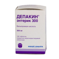 Депакин Энтерик 300 таблетки п/о 300мг N100