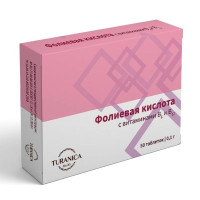 Turanica Фолиевая кислота с витаминами В6 и В12 таблетки 100мг N50