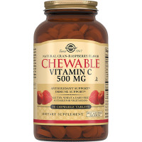 Солгар Витамин C 500мг с малиновым вкусом таблетки N90