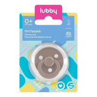 Lubby Пустышка латексная со скошенным соском 0+ 30151
