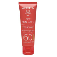 Apivita Bee Sun Safe Крем солнцезащитный успокаивающий для чувствительной кожи лица SPF50+ 50мл