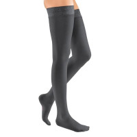 Medi Чулки компрессионные mediven elegance с резинкой на силиконовой основе, 1 класс, на широкое бедро, стандартная длина, з/н, р.3, антрацит 189W-III