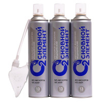 Основной Элемент Ингалятор-баллончик с газовой кислородной смесью 13л №3+мягкая маска