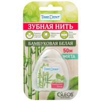 Oleos TimeDent Зубная нить бамбуковая белая 50м