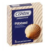 CONTEX Презервативы Ribbed с ребрами №3