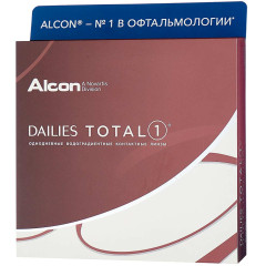 Линзы контактные ALCON DAILIES TOTAL однодневные водоградиентные -1,00 N90