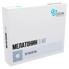 Мелатонин таблетки п.п.о 3мг N30 Озон