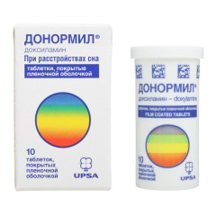 Донормил таблетки п.п.о. 15мг N10
