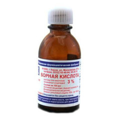 Борная кислота раствор 3% 25мл Кировская ФФ
