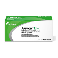Алмонт таблетки жевательные 4мг N28