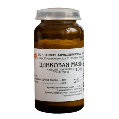 Цинковая Мазь мазь для наружного применения 10% 25г N1 банка Тверская ФФ