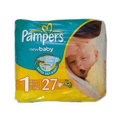 Pampers подгузники New Baby-Dry 1 2-5 кг N27