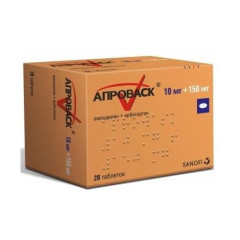 Апроваск таблетки п.п.о. 10мг+150мг N28