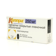 Кеппра таблетки п.п.о. 250мг N30