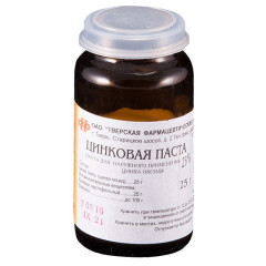 Цинковая паста 25% паста для наружного применения 25г Тверская