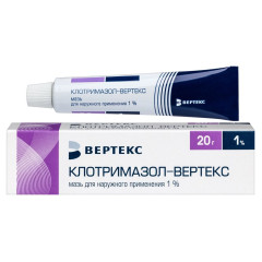 Клотримазол-Вертекс мазь для наружного применения 1% 20г
