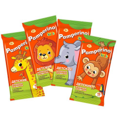 Pamperino Kids Салфетки влажные детские с экстрактом ромашки и витамином Е 15шт