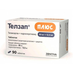 Телзап плюс таблетки 80мг+12,5мг №90