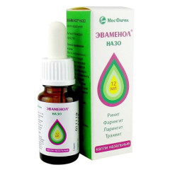 Эваменол Назо капли назальные 1%+3% 12мл