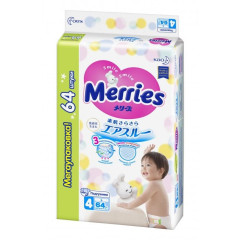 Merries подгузники L (9-14 кг) N64