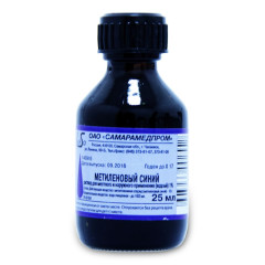 Метиленовый синий раствор для местного и наружного применения водный 1% фл полим с помазком 25мл