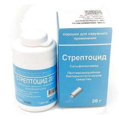 Стрептоцид порошок для наружного применения 20 г банка с дозатором Лекарь