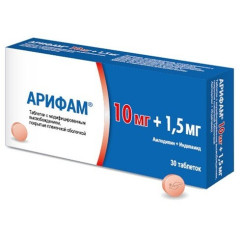 Арифам таблетки МВ 10мг +1,5мг N30