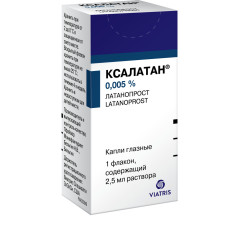 Ксалатан капли глазные  0,005% 2,5мл N1