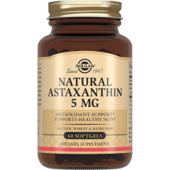 Солгар Астаксантин 5мг из микроводоросли капсулы 255мг N60