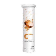 Vitateka Витамин С со вкусом апельсина шипучие таблетки 900мг N20