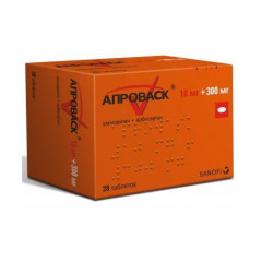 Апроваск таблетки п.п.о. 10мг+300мг N28