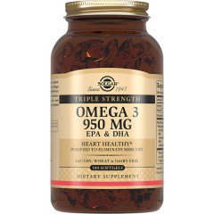 Солгар Тройная Омега-3 950мг ЭПК и ДГК капсулы N100