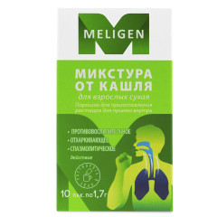 Микстура от кашля сухая для взрослых порошок для раствора для внутреннего применения 1,47г N10 пак Мелиген