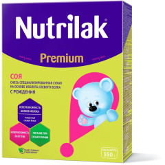 Нутрилак Premium Соя смесь сухая специализированная на основе изолята соевого белка 350г