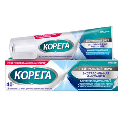 Корега крем для фиксации зубных протезов Нейтральный вкус 40г