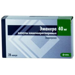 Эманера капсулы кишечнорастворимые 40мг N28