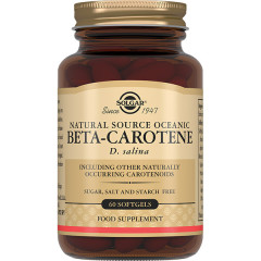 Солгар Бета-каротин из океанической водоросли D.Salina капсулы N60