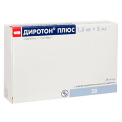 Диротон Плюс капсулы с модифицированным высвобождением 1,5 мг+5 мг N28