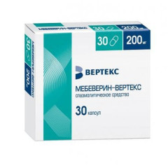 Мебеверин капсулы с пролонгированным высвобождением 200мг N30 Вертекс