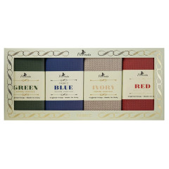 Florinda Набор Мыло туалетное твердое Синий бархат 200г + Изумрудный шелк 200г + Бежевый лен 200г + Алая парча 200г