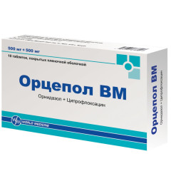 Орцепол ВМ таблетки п.п.о. 500 мг+500 мг №10